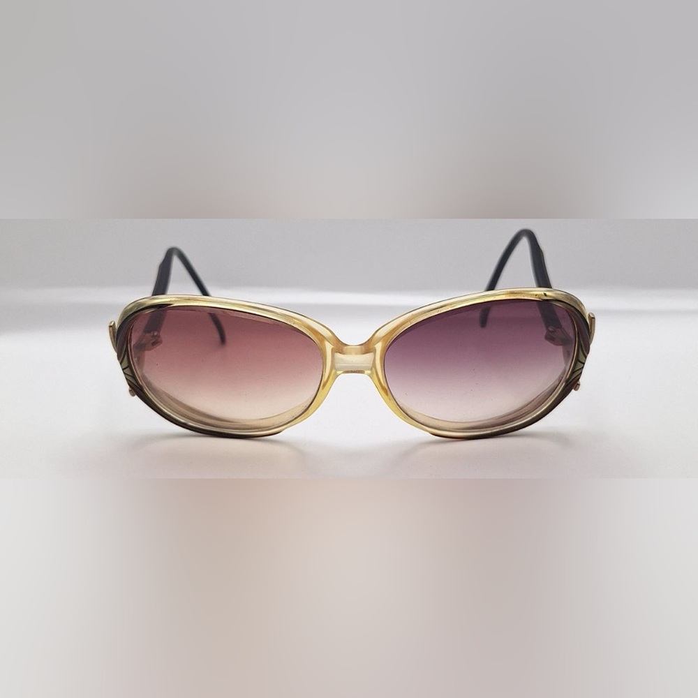 Vintage Brown Translucent Oval Sunglasses Frames Only - Picture 3 of 8
